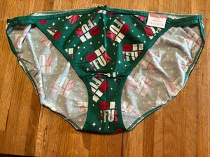 LOTTO/2 MUTANDINE BIKINI CACIQUE LANE BRYANT 18/20 DOPPIO CORDINO CON SPALLINE NATALE - Foto 1 di 4