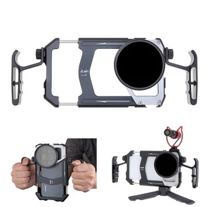 Universal Smartphone Käfig Foto Video Stabilisator mit Griffen & 67mm Filtergewinde - Bild 1 von 17