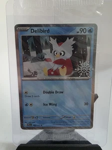 Delibird 46/193 Holo Holiday Calendar 2025 Festive Stamp Pokemon - SEALED! - Picture 1 of 2