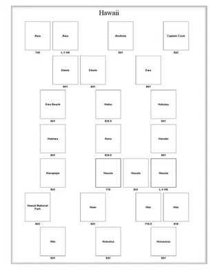 Hawaii Precancel Town & Type 5 páginas en protectores de hoja Foto 1 de 3