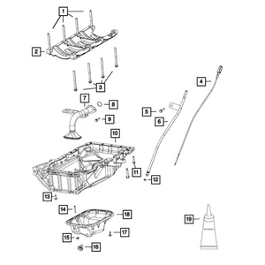 68325245AA Mopar Oil Dipstick for Jeep Gladiator Wrangler 2019 - Picture 1 of 1