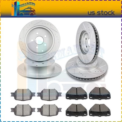Front & Rear Brake Discs Rotors Ceramic Pads Fits Toyota Celica GTS Drill Slot Foto 1 de 4