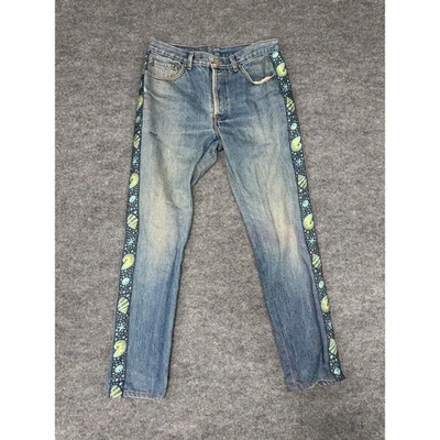 复古 Ralph Lauren 牛仔裤,带定制海壳侧边装饰胶带 - 尺寸 30x29 — 第 1/4 张图片