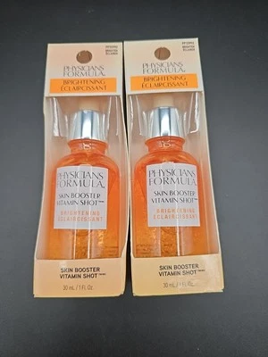 x2 Physicians Formula Brighten Face skin Booster Vitamin Shot 30mL Paraben Free - Image 1 of 2