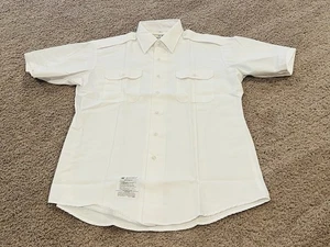 Camisa Marlow Blanca Cuerpo Cónico Blanca Abotonada Manga Corta 16.5 Para Hombre Nueva Sin Etiquetas - Imagen 1 de 7