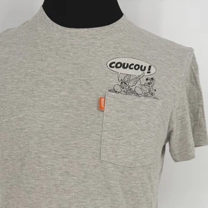 Celio Asterix T-Shirt Herren mittelgrau Kurzarm Tasche Grafikdruck - Bild 1 von 7