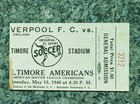 TICKET - LIVERPOOL First ever game under floodlights??  USA TOUR 15/5/1946