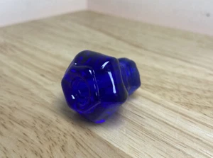 4 - COBALT BLUE GLASS DRAWER PULLS/KNOBS CABINET HANDLES Vintage Antique Look - Picture 1 of 5