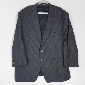 Ralph Lauren Jacket Mens 52R Gray LRL Pinstripe Wool Suit Coat Blazer Career - Picture 1 of 16