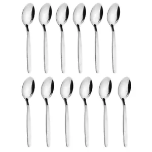 12 Pack Long Handle Stainless Steel Mixing Ice Cream Coffee Cutlery Spoon Set - Picture 1 of 5