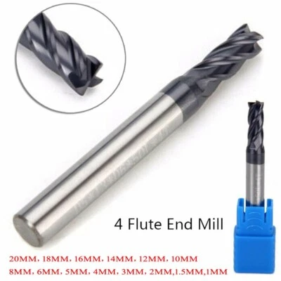 MARKENLOS Solid Carbide End Mill 4 Teeth AlTiN-Coating Solid Carbide Milling Cutter HPC