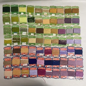 VTG Lot of 70 Ma Tsuhato & KAO Japanese Brand Bunka Yarn Multi Color Rayon. - Picture 1 of 9