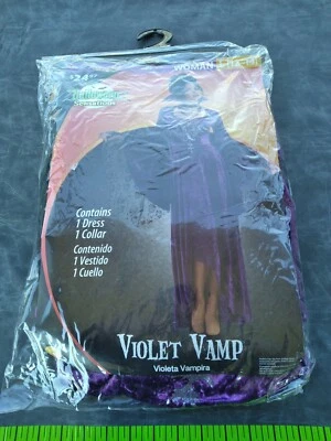 HALLOWEEN  SENSATION  VIOLET VAMP  new in pack costume woman's large 12-14  - Image 1 of 4