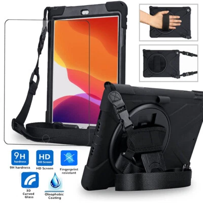 Funda a prueba de golpes Survivor militar resistente soporte para iPad 7th 10.2" vidrio Foto 1 de 4