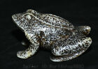 3.6" Old China Chinese hetian jade Old jade carving animal frog toad statue