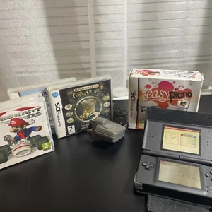  Nintendo DS--Lite Konsole-Onyx schwarz - +4xSpiele *siehe Beschreibung* - Bild 1 von 12