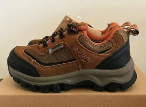 Hi-Tec Hiking Boots Shoes Waterproof Hillside Low Brown Orange Boys Youth 12 - Picture 1 of 6