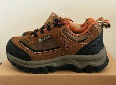 Hi-Tec Hiking Boots Shoes Waterproof Hillside Low Brown Orange Boys Child 11 - Image 1 of 4
