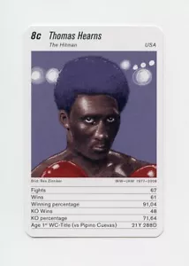 #TN02852 THOMAS HEARNS Swiss Boxing Legends Game Card RARE - Picture 1 of 1