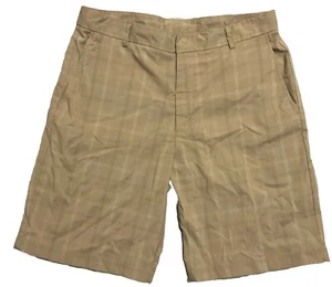 Walter Hagen Golf Shorts Men’s Size 34 Tan Check Flat Front Stretch NWOT - Picture 1 of 8
