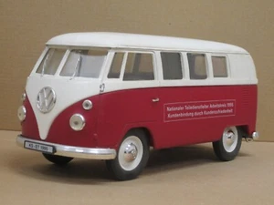 VW T 2 Bus / station wagon 1966 in bianco/rosso senza scatola Solido 1:19 modello pubblicitario - Foto 1 di 7