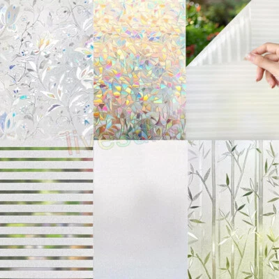 5M Bubble Free Frosted Window Film Self Adhesive Etched Privacy Glass Vinyl,Roll - Image 1 of 4