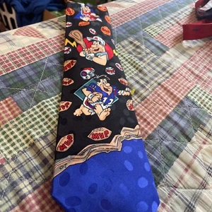 Hanna-Barbera men’s necktie Fred Flintstone football baseball basketball MVP Tie - Picture 1 of 6