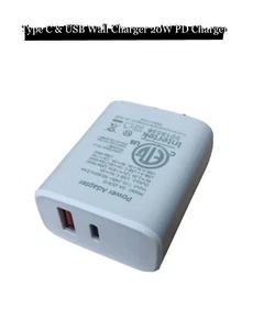 Lot Of 5 - Type C & USB Wall Chargers 20W PD Charger - Photo 1 sur 2