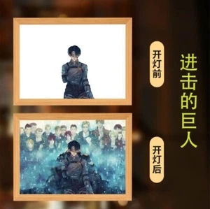 Anime Titan Levi Color Change Photo Frame Poster LED Light Desk Decor Xmas Gift - Picture 1 of 5