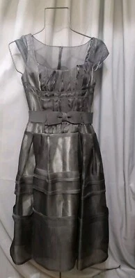 Carolina Herrera Dress Womens 4 Black Cocktail Formal Evening Dress Silk  - Image 1 of 4