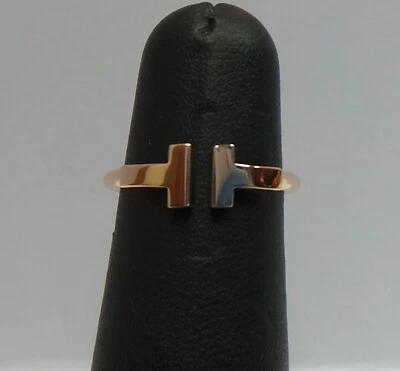 (RI5) Auténtico Anillo Tiffany & Co. Oro Rosa 18k Alambre T Talla 3.1g 5 Foto 1 de 4