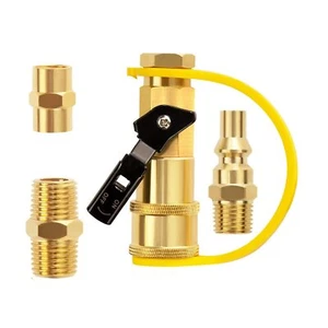 Grill Connectors 1/4" RV Propane Quick Connect Fittings Adapter for Propane H... - Picture 1 of 7
