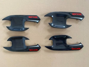 Juego de 4 insertos de manija de puerta de carbono para Ford Ranger Raptor Next-Gen 2022-24 - Imagen 1 de 7