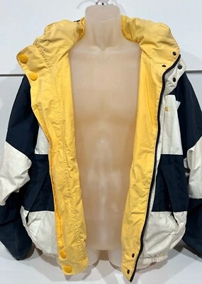 Chaqueta Reversible Nautica De Colección Amarilla Azul Marino Blanco Rayas Hombres Talla L LEER DE DEFECTOS Foto 1 de 4