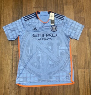 Camiseta de fútbol Adidas New York City FC auténtica 23-24 XL MLS $150 NUEVA CON ETIQUETAS Foto 1 de 4