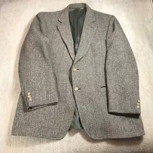 Harris Tweed Jacket Mens Washington Woolen Mills Blazer 2 Button Sport Coat - Picture 1 of 13