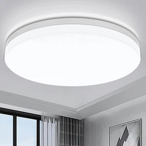 Plafonnier LED Rond Puissant 110V 36W 23CM Blanc Design Waterproof Salle de Bain - Picture 1 of 3