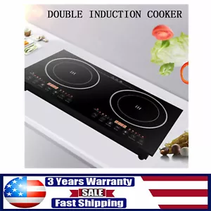 Portable Induction Cooktop Dual Cooker Burner Stove Hot Plate 1200w+1200w - Picture 1 of 12