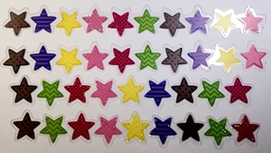 Stars With Assorted Patterns Acetate Sparkle Accent K&Company 8 pc 6" x 3/8" - Picture 1 of 2