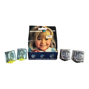 Vintage Sylvania & GE Blue Dot Flash Cubes Lot of 7 Cubes = 27 Flashes - Picture 1 of 7