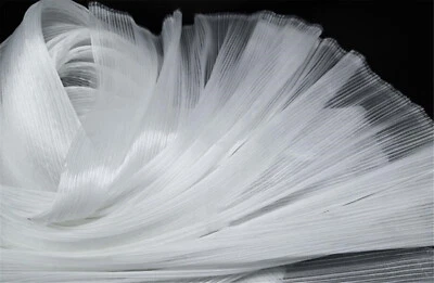 Vestido de Noche de Tul Organza Plisado Onda Vestido Artesanal Hágalo Usted Mismo Tela 1 M Foto 1 de 4