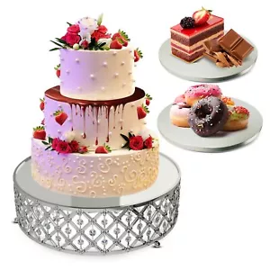 10" Round Cake Stand Crystal Pendants for Party - Picture 1 of 9