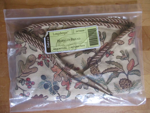 Longaberger BREAD Basket Liner - AUTUMN PATH Fall - New Cover