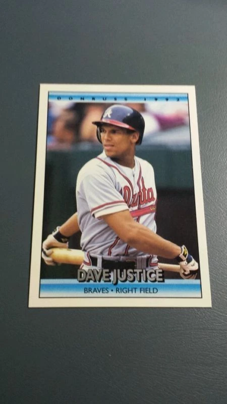DAVE DAVID JUSTICE 1992 DONRUSS CARD # 327 B7571 - Image 1 of 1