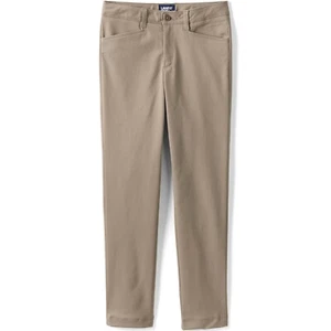 Pantalones chinos tradicionales Lands End híbridos 5pkt para hombre caqui cintura cómoda 35x32#4B - Imagen 1 de 3