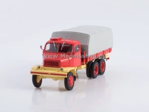 AI1231 Praga V3S flatbed truck with tent /red-yellow/ - Imagen 1 de 6