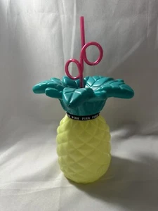 Victoria's Secret PINK Pineapple 🍍Sippy Straw Bottle Beverage Water Bottle. - Picture 1 of 7