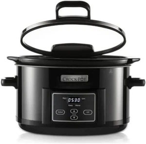 Digital Slow Cooker with Hinged Lid, Programmable Display, 4.7L (4 People), Keep - Picture 1 of 6