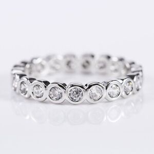 925 Silver Filled Jewelry Women Wedding Ring Round Cut Cubic Zircon Ring Sz 6-10