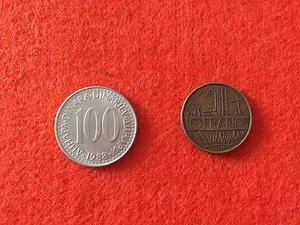 2 Münzen 10 Francs / 11Dinare Jugoslavija - Bild 1 von 6